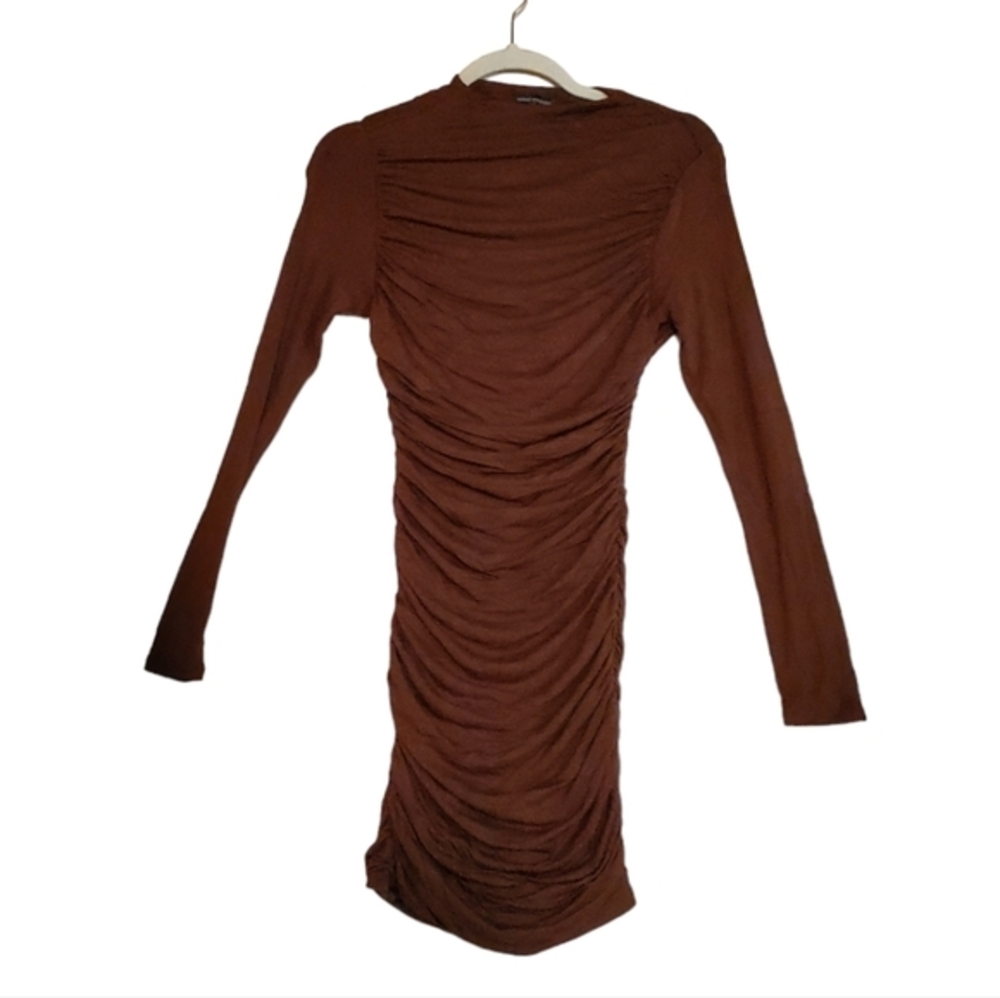 Naked Wardrobe Brown Mini Dress